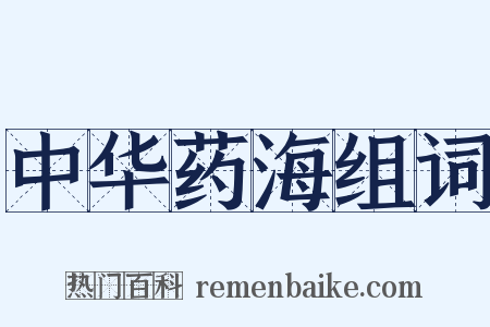 中华药海组词是什么意思的图片